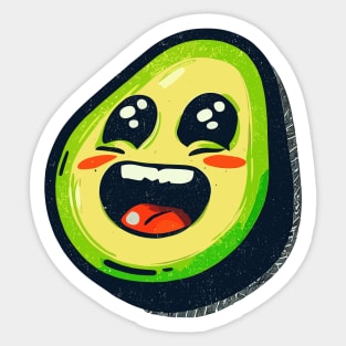 Retro Funny avocado Sticker